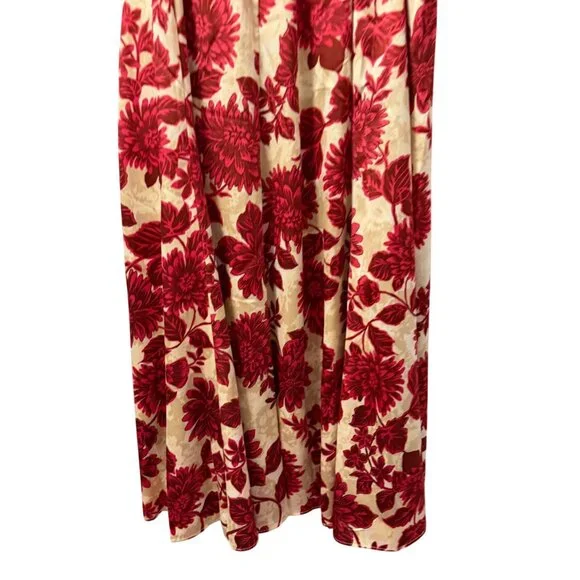 Cupio Floral Print Maxi Skirt Sz L Beige Multi Skirt - Picture 6 of 12